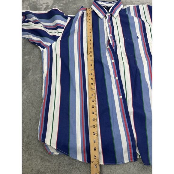 Vintage Ralph Lauren Long Sleeve Button Down Shirt Men's Size XL Blue - Picture 7 of 8